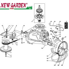 Esploso trasmissione 72 cm XF140HDM trattorino rasaerba CASTELGARDEN ricambi