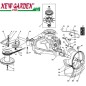 Esploso trasmissione 72 cm XF140HDM trattorino rasaerba CASTELGARDEN ricambi