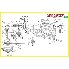 Esploso trasmissione trattorino 92cm CT 13 5/92 CASTELGARDEN GGP STIGA ricambi | NewgardenParts.com