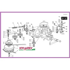 Esploso trasmissione trattorino 92cm MTPH 14-92 H CASTELGARDEN GGP STIGA ricambi