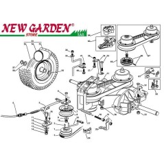 Esploso trasmissione trattorino rasaerba EL63 XE75VD CASTELGARDEN ricambi | NewgardenParts.com