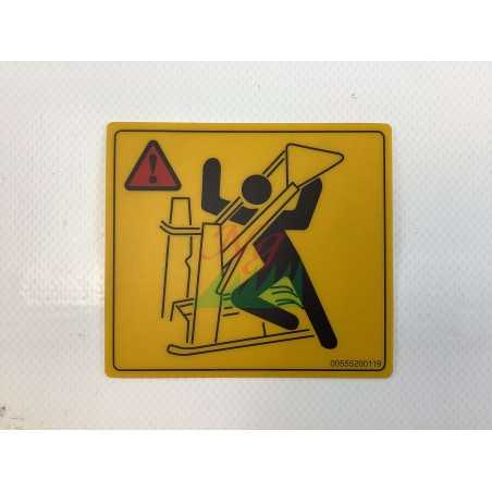 ORIGINAL GIANNI FERRARI lawn tractor label 00555200119 | NewgardenParts.com