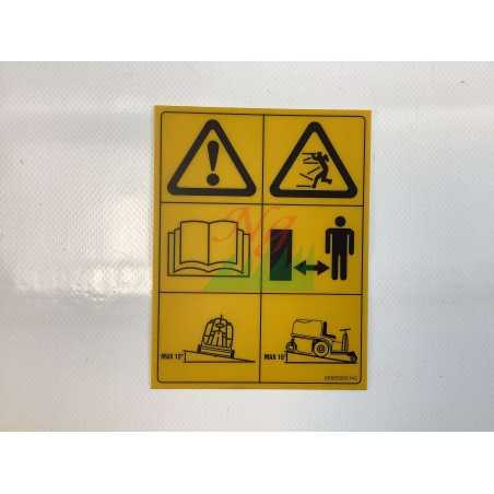 ORIGINAL GIANNI FERRARI tractor "generic danger" label 00555200143 | NewgardenParts.com