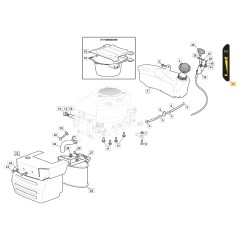 Etichetta acceleratore ORIGINALE STIGA trattorino tagliaerba 1330m 114363697/0 | NewgardenParts.com