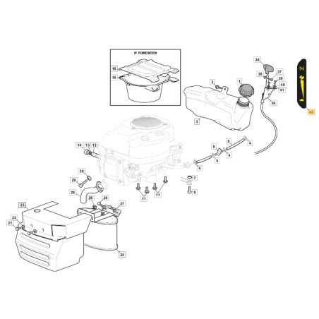 Etichetta acceleratore ORIGINALE STIGA trattorino tagliaerba 1330m 114363697/0 | NewgardenParts.com