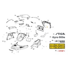 ORIGINAL STIGA Rasentraktor-Reflexetikett 114373310/0 | NewgardenParts.com