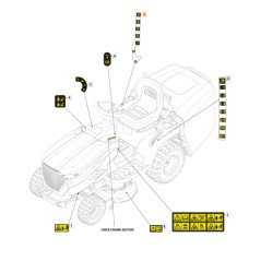 Etichetta comando marce ORIGINALE STIGA trattorino tagliaerba 1330m 114366141/0 | NewgardenParts.com