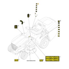 Etikett der Getriebesteuerung ORIGINAL STIGA Rasentraktor 1330m 114366141/0 | NewgardenParts.com