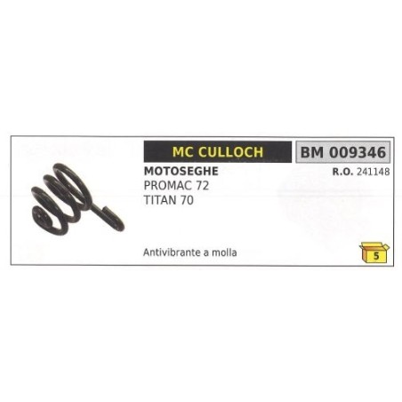 Antivibrante a molla MC CULLOCH motosega PROMAC 72 TITAN 70 009346 | NewgardenParts.com