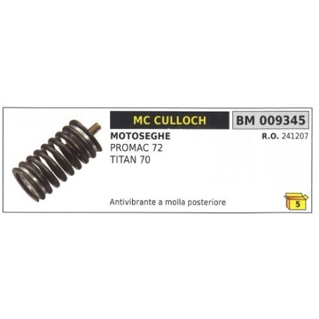 Antivibrante a molla posteriore MC CULLOCH motosega PROMAC 72 TITAN 70 009345 | NewgardenParts.com