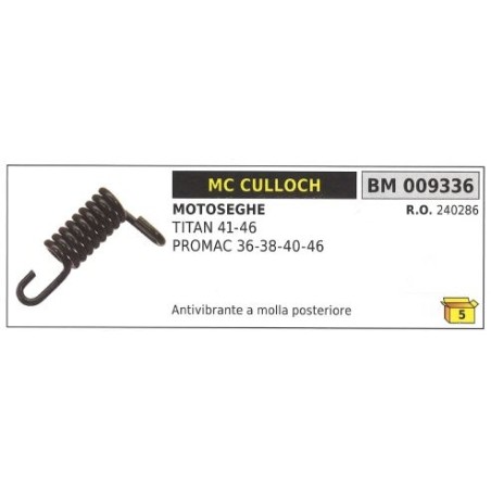 Antivibrante a molla posteriore MC CULLOCH motosega TITAN 41 46 PROMAC 36 009336 | NewgardenParts.com