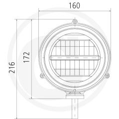 Fanale a led funzione abbagliante abbagliante montaggio dritto M12 | NewgardenParts.com