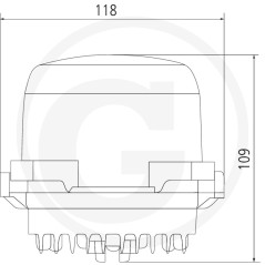 Fanale a led funzione abbagliante montaggio dritto M6 | NewgardenParts.com