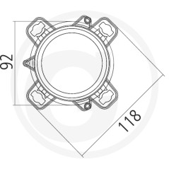 Fanale a led funzione anabbagliante modo di montaggio dritto M6 | NewgardenParts.com