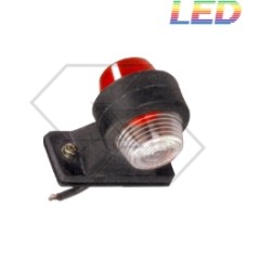 Fanale di ingombro a led per trattore agricolo bianco rosso 12 24 Volt