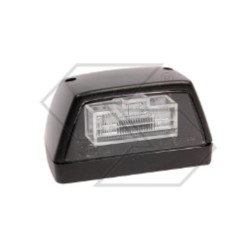 Fanale luce targa a LED 12 Volt corpo nero per trattore agricolo | NewgardenParts.com