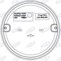 Right position light led 140mm diameter tractor operating machine 12-24V | NewgardenParts.com