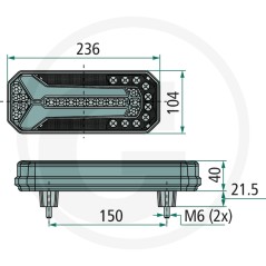 LED rear light with dynamic flashing function | NewgardenParts.com