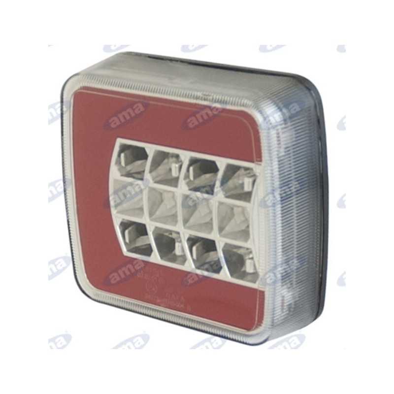 Feu arrière droit à led 106,5x98,8x35mm tracteur machine d'exploitation 12-24V