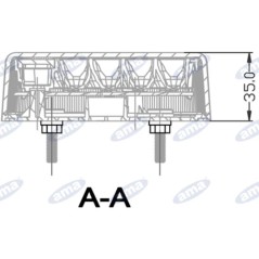 Fanale posteriore destro led 106,5x98,8x35mm trattore macchina operatrice 12-24V | NewgardenParts.com