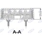 Feu arrière droit à led 106,5x98,8x35mm tracteur machine d'exploitation 12-24V