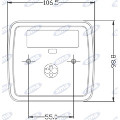 Feu arrière droit à led 106,5x98,8x35mm tracteur machine d'exploitation 12-24V | NewgardenParts.com