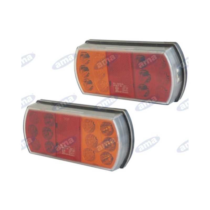 Right taillight Led 165x80x35mm tractor operating machine 12-24V E4