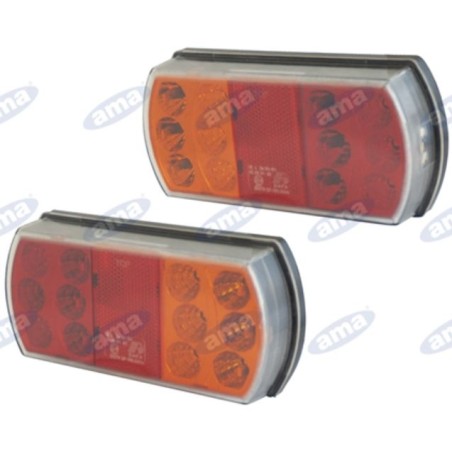 Fanale posteriore destro Led 165x80x35mm trattore macchina operatrice 12-24V E4 | NewgardenParts.com