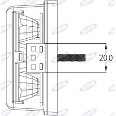 Fanale posteriore destro Led 165x80x35mm trattore macchina operatrice 12-24V E4 | NewgardenParts.com