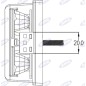 Fanale posteriore destro Led 165x80x35mm trattore macchina operatrice 12-24V  E4