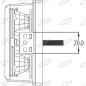 Right taillight Led 165x80x35mm tractor operating machine 12-24V E4