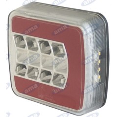 Fanale posteriore sinistro led 106,5x98,8x35mm trattore macchina operatrice 12-24V | NewgardenParts.com