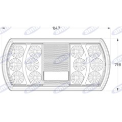Linkes Rücklicht Led 165x80x35mm Traktor Maschine 12-24V | NewgardenParts.com
