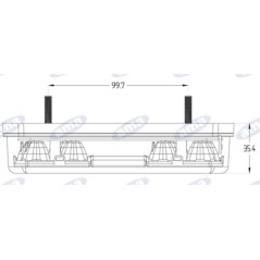 Fanale posteriore sinistro Led 165x80x35mm trattore macchina operatrice 12-24V | NewgardenParts.com