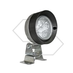 Faro da lavoro a 3 led 500 lumen Ø 106 mm girofaro per trattore agricolo | NewgardenParts.com