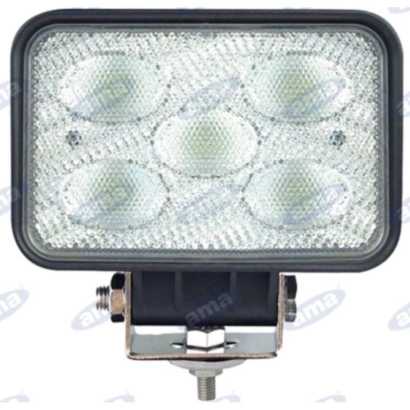 Faro lavoro 145x122mm 5 LED 10-30V 50W 4500LM cablaggio 40-60cm macchina agricola