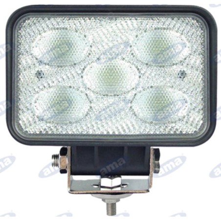 Faro lavoro 145x122mm 5 LED 10-30V 50W 4500LM cablaggio 40-60cm macchina agricola | NewgardenParts.com