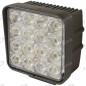 Faro lavoro 16 LED 110x110mm 10-30V 48W 3200LM cablato 40-60cm macchina agricola