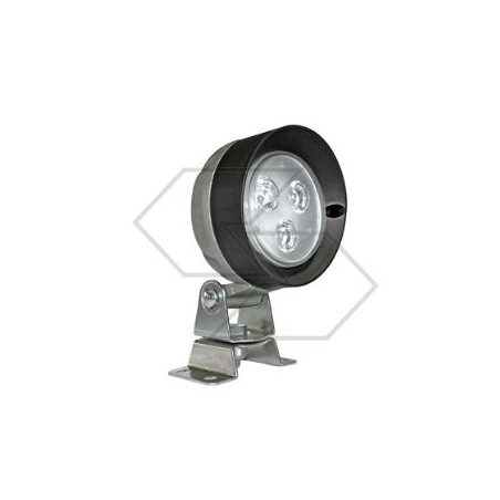 Faro lavoro 3 Led 10-30V 500 lumens Ø 106 mm per trattore agricolo 10 - 36v - 9w | NewgardenParts.com