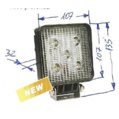 Faro lavoro 5 led 12-24V NEWGARDENSTORE 1150 lumens per trattore agricolo | NewgardenParts.com