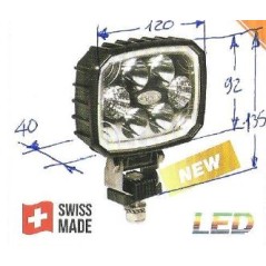 Faro lavoro 6 led 12-24V NEWGARDENSTORE 1500 lumens per trattore agricolo | NewgardenParts.com