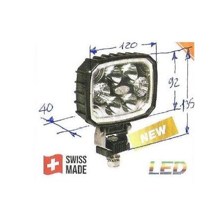 Faro lavoro 6 led 12-24V NEWGARDENSTORE 1500 lumens per trattore agricolo | NewgardenParts.com