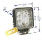 Faro lavoro 8 led 12-24V NEWGARDENSTORE 1850  lumens per trattore agricolo