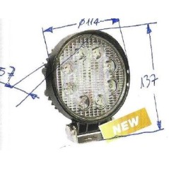 Faro lavoro 8 led 12-24V NEWGARDENSTORE 1850 lumens per trattore agricolo A28404 | NewgardenParts.com