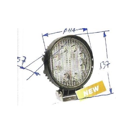 Faro lavoro 8 led 12-24V NEWGARDENSTORE 1850 lumens per trattore agricolo A28404 | NewgardenParts.com