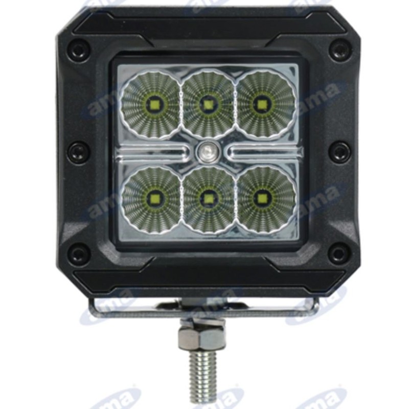 Faro lavoro 85x81mm LED 10-30V 18W 1620LM cavo uscita 50cm macchina agricola