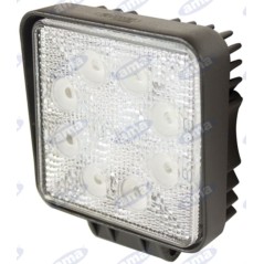 Faro lavoro 9 LED 110x128mm 10-30V 27W 1700LM cablaggio 40cm macchina agricola | NewgardenParts.com