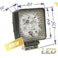 Faro lavoro 9 led 12-24V NEWGARDENSTORE 2150 lumens per trattore agricolo | NewgardenParts.com