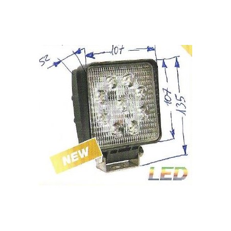 Faro lavoro 9 led 12-24V NEWGARDENSTORE 2150 lumens per trattore agricolo | NewgardenParts.com