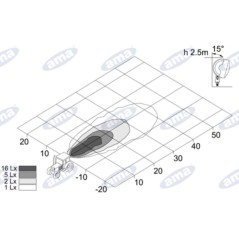 Faro lavoro a LED 12-28V 18W 1350LM 118x154,5mm 6 LED IP67 macchina agricola | NewgardenParts.com